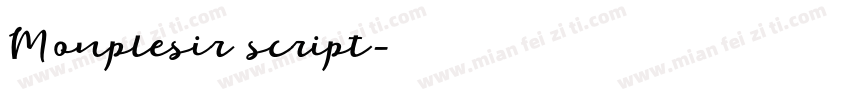 Monplesir script字体转换